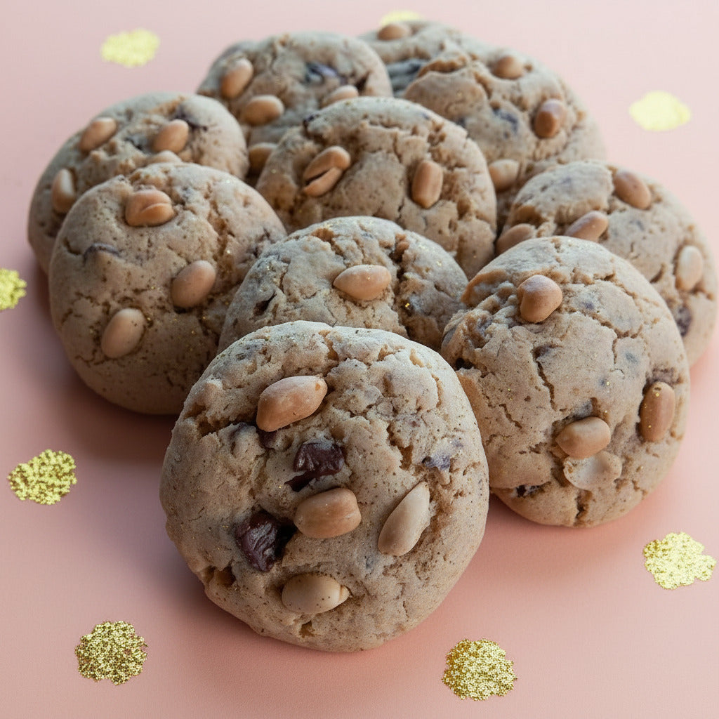 Cookie beurre de cacahuète, chocolat au lait & cacahuètes